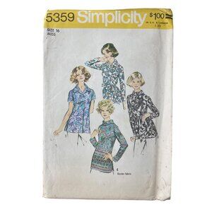 70s Simplicity 5359 Sewing Pattern Size 16 Miss Set Of Blouse Vintage 1972 UNCUT